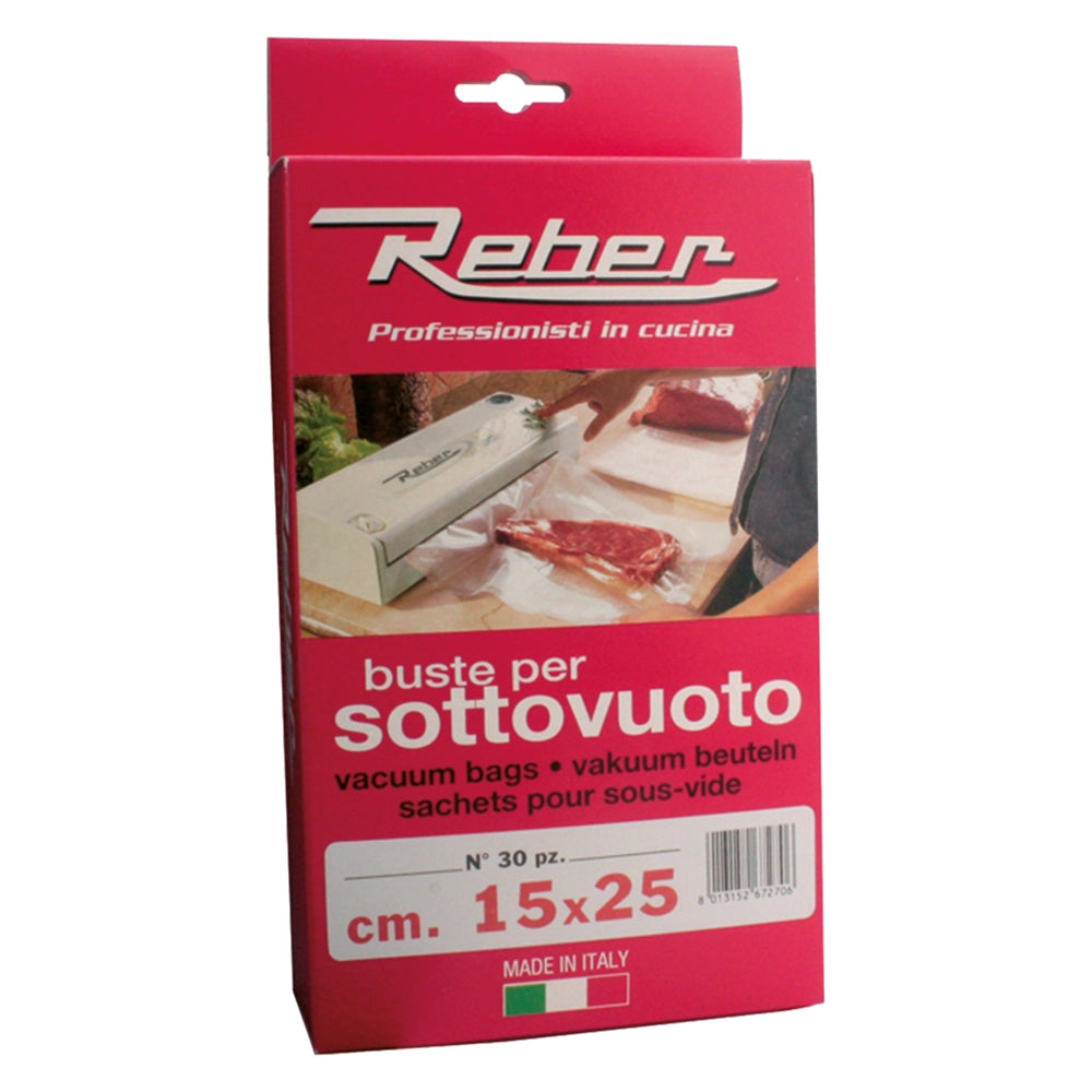 1cf sacchetti pretagliati per sottovuoto 20 x 30 cf. 20 pz cod:ferx.801676nlm