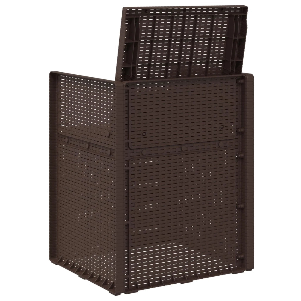 Sedie da pranzo da giardino 2 pcs Marrone e Tortora PP 899991