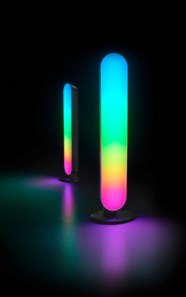 Lampada da tavolo RGB musicale nera 2pz con telecomando
