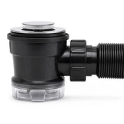 Kit Sifone flessibile salvaspazio lavabo e Piletta Click Clack cromata