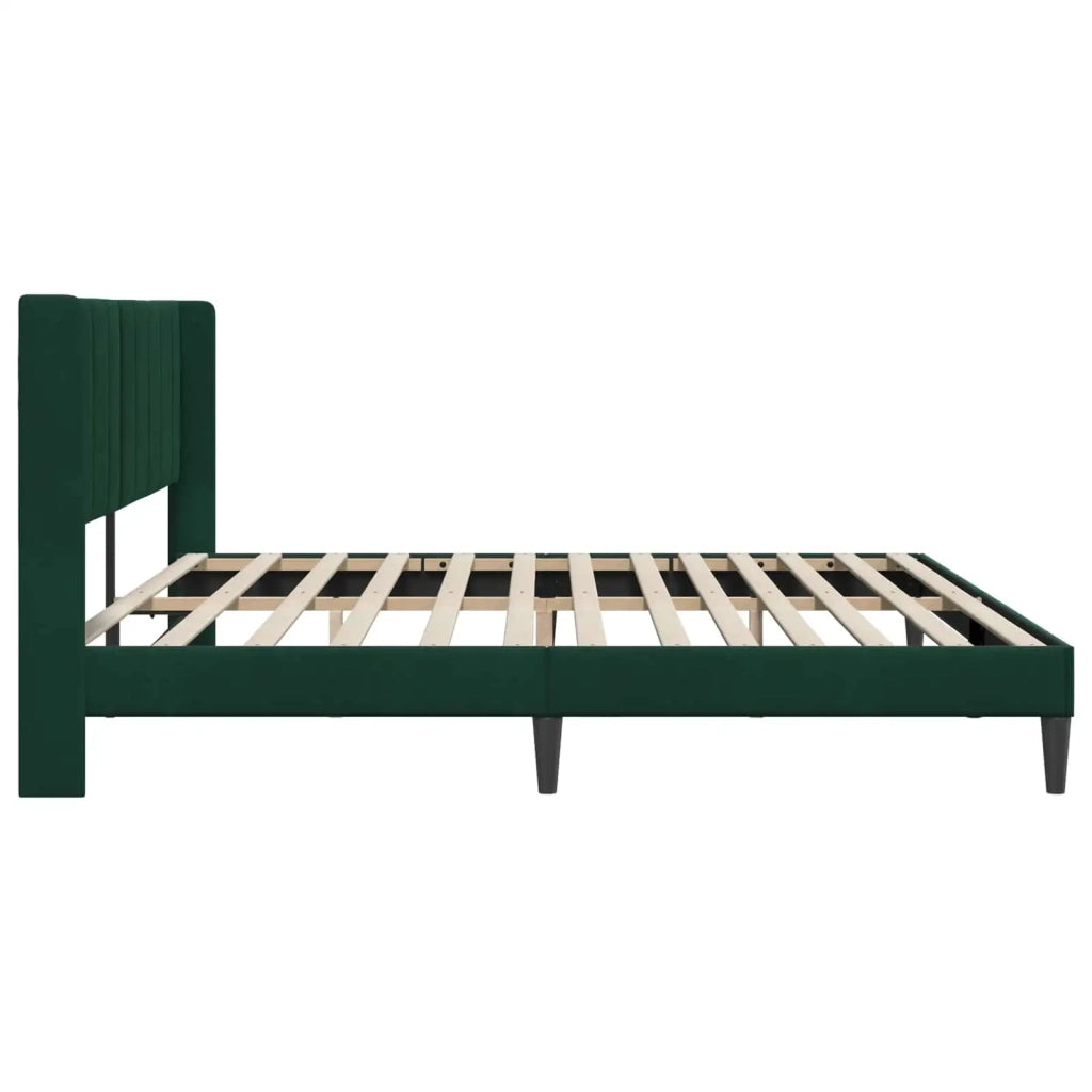 Letto matrimoniale | Letto per adulti | Struttura del letto Verde Scuro 180 x 200 cm Velluto