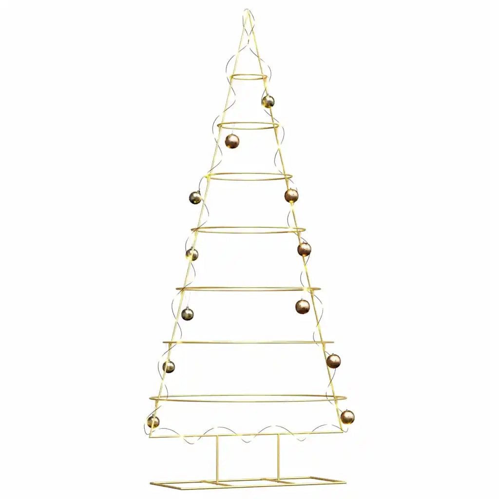 Albero di Natale in metallo con supporto Oro 209 cm 42019156