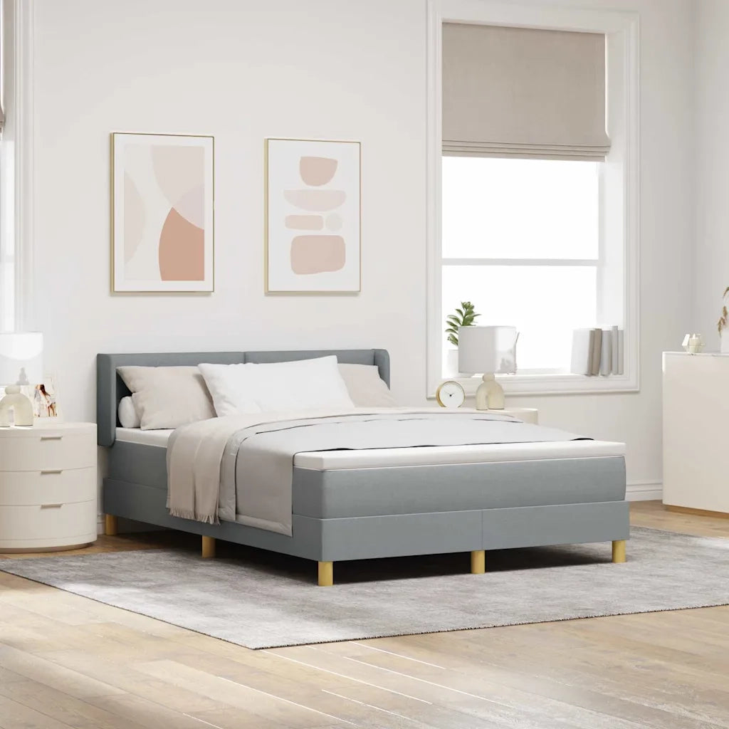 <strong>Letto a Molle< / strong> Grigio chiaro 140 x 200 cm