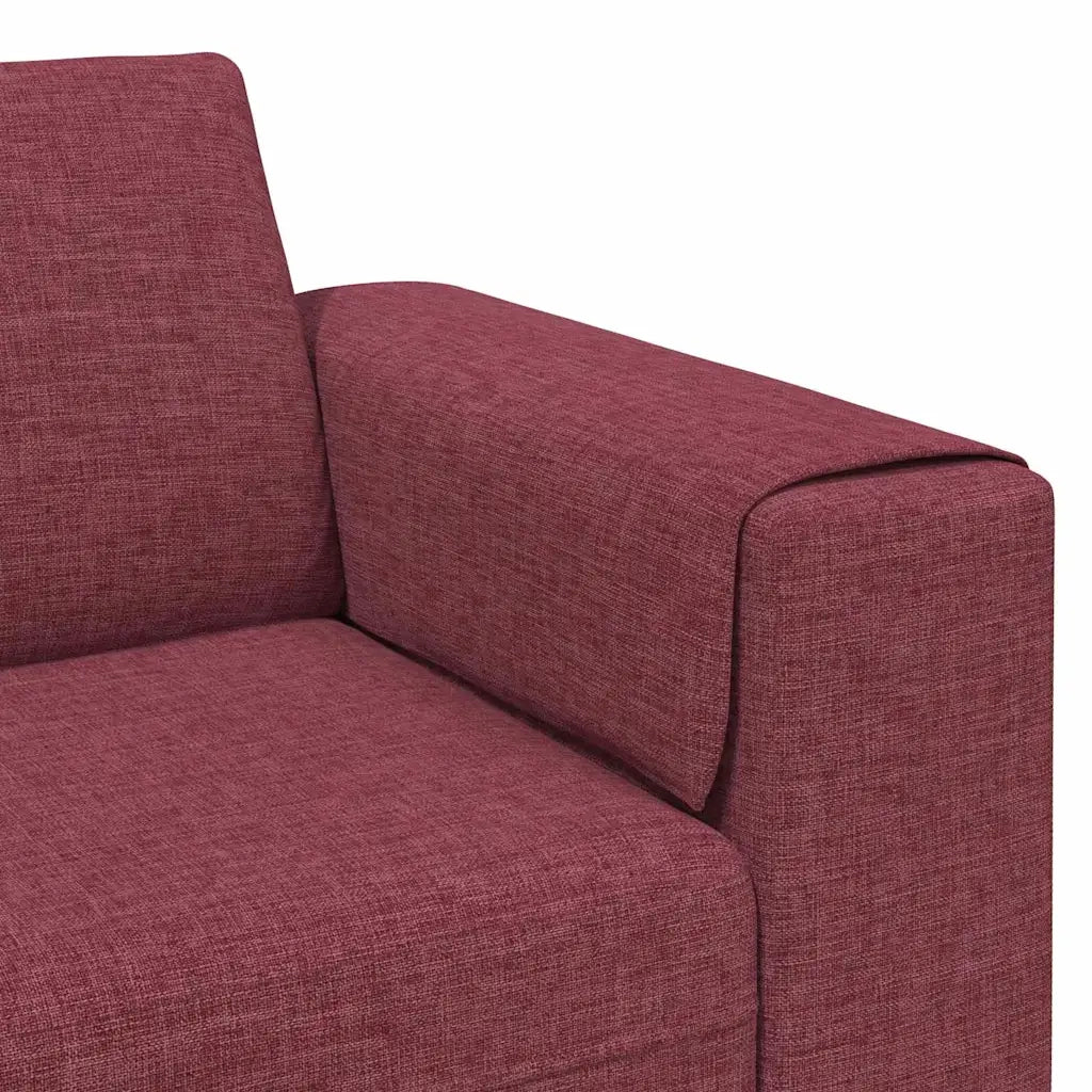 Divano per Soggiorno Rosso Vino 250 x 77 x 76 cm Poliestere 3335084