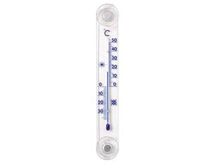 TERMOMETRO IN PLASTICA PER FINESTRA ESTERNO CON VENTOSE- - mm.210x28 - 2 pezzi MOLLETHERM