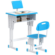 Scrivania per Bambini con Sedia ¨C Minimal ¨C 60x45x90-102 cm Blu