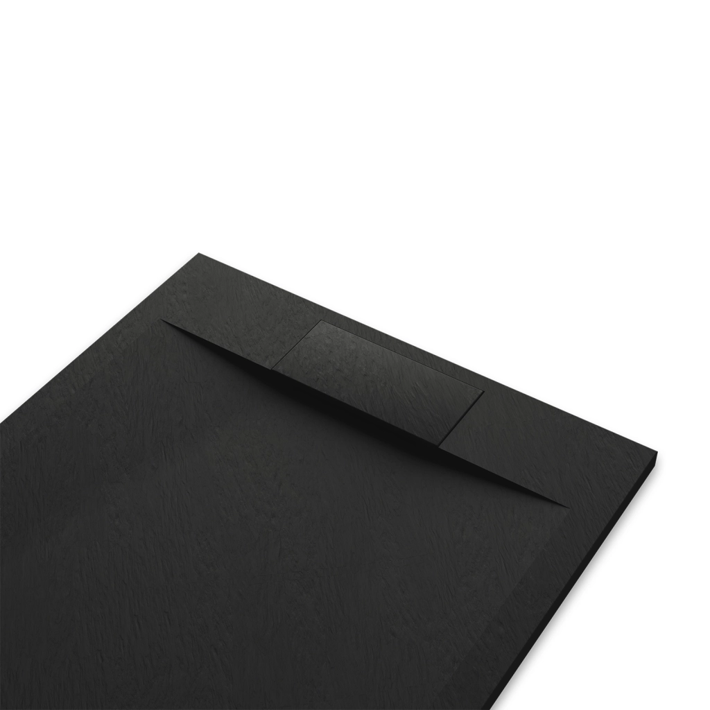 Piatto doccia 70x90 effetto pietra colore nero | Cosmos