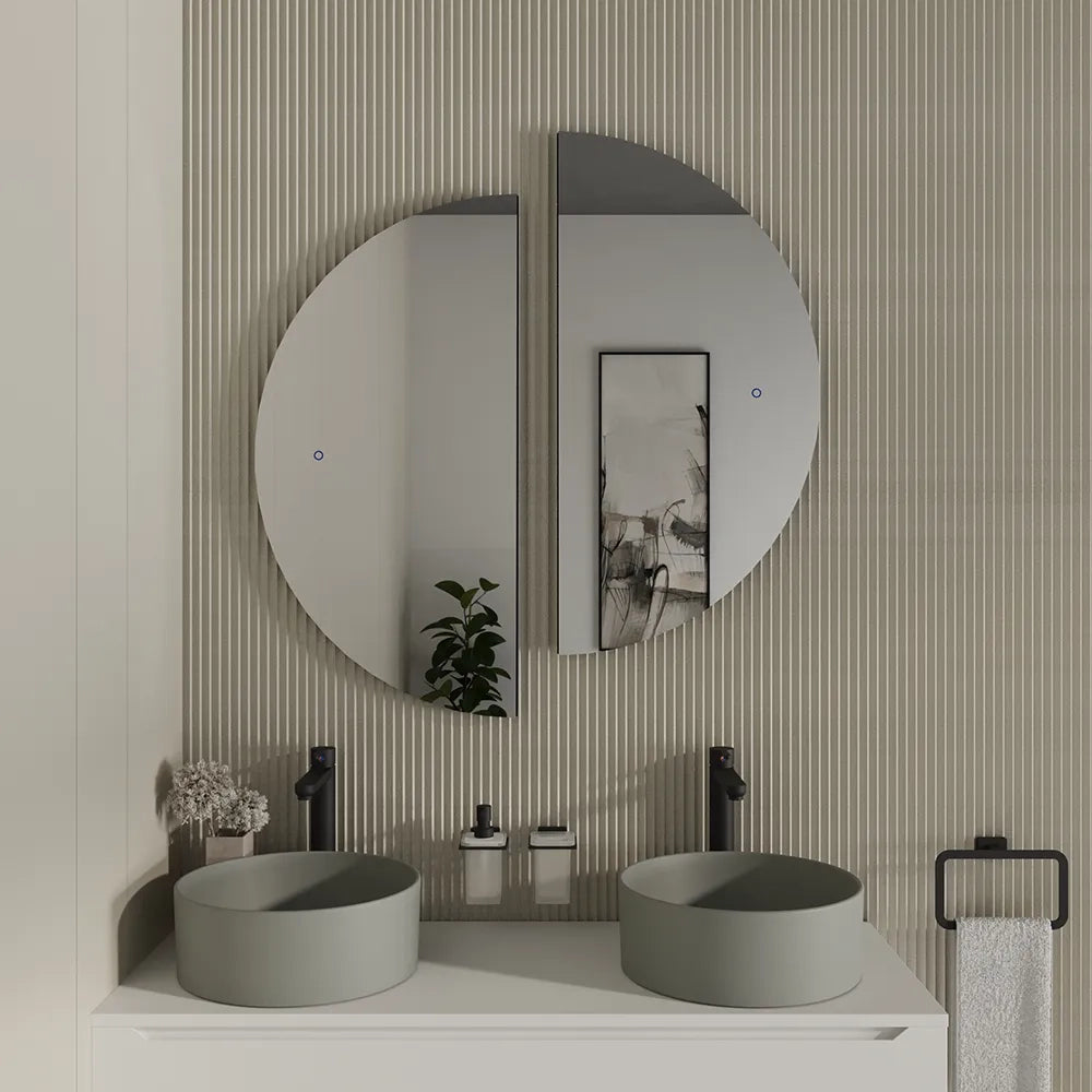 Specchio led 60x120 cm retroilluminato touch screen luce neutra| Luna