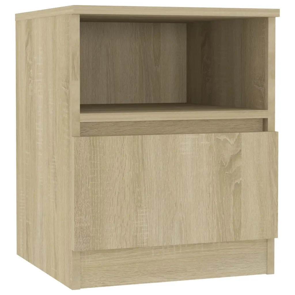 Set di 2 Comodini | Armadio da Notte | Mobiletto da notte Rovere Sonoma 40x40x50 cm in Legno Multistrato