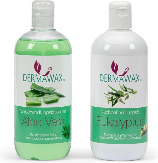 Set di Pre e Post Trattamento con Aloe Vera e Eucalipto per Depilazione Gentile