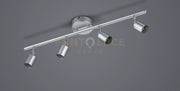 PARIS SENZA LAMPADINA BARRA 4 LUCI ALLUMINIO ATTACCO GU10 L. 50CM