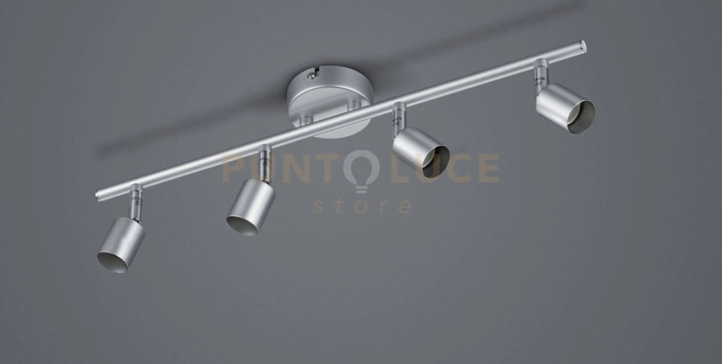 PARIS SENZA LAMPADINA BARRA 4 LUCI ALLUMINIO ATTACCO GU10 L. 50CM