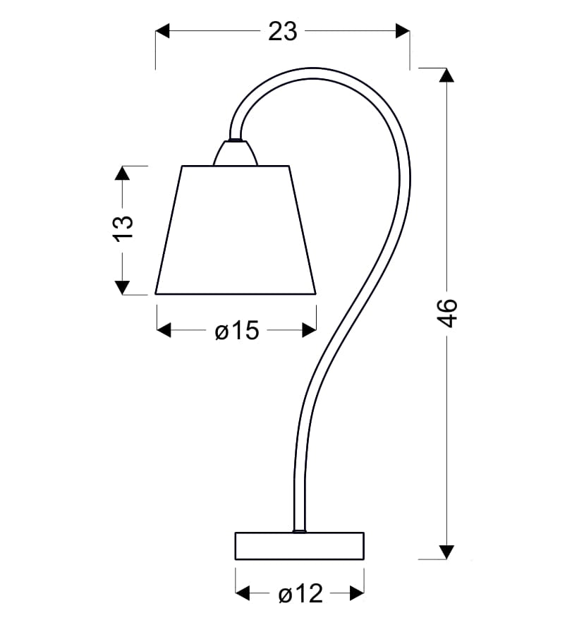 Lampada da tavolo Candellux LUK 41-70760 cromata E14