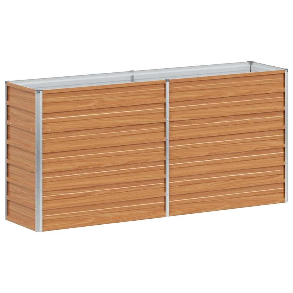 Fioriere | Cassetta per fiori | Letto rialzato da giardino Marrone Chiaro 160 x 40 x 77 cm