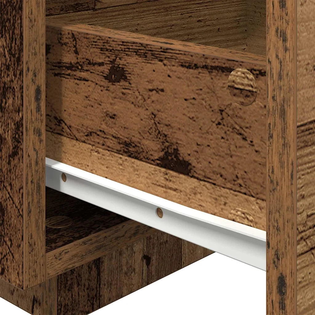 Armadio da Notte con cassetto Legno vecchio 40 x 39 x 37 cm 863066