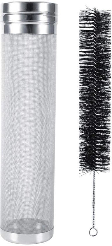 Filtro per Birra/Vino/Caffè - 300 Micron - Acciaio Inossidabile - Filtro Recuperabile - 7 x 29 cm