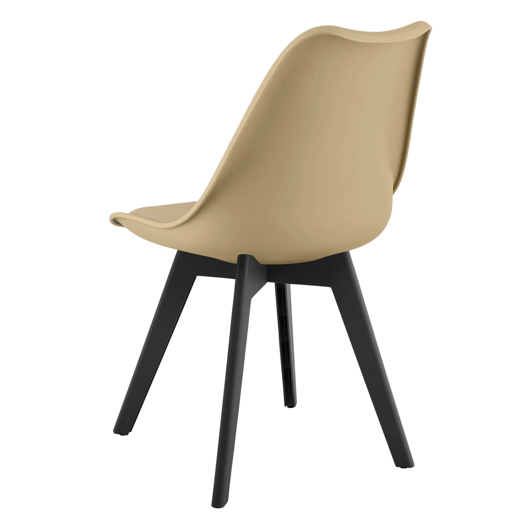 Sedia VALORA RIXK - Beige scuro con gambe nere x1
