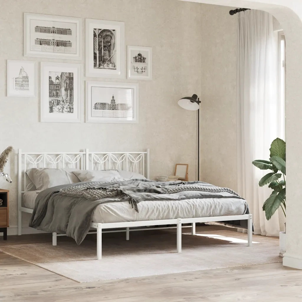 Testiera di Ricambio in Metallo Bianco 150 cm 376211