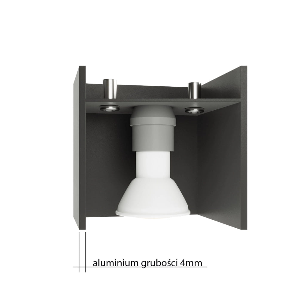 Lampada da soffitto QUAD grigio