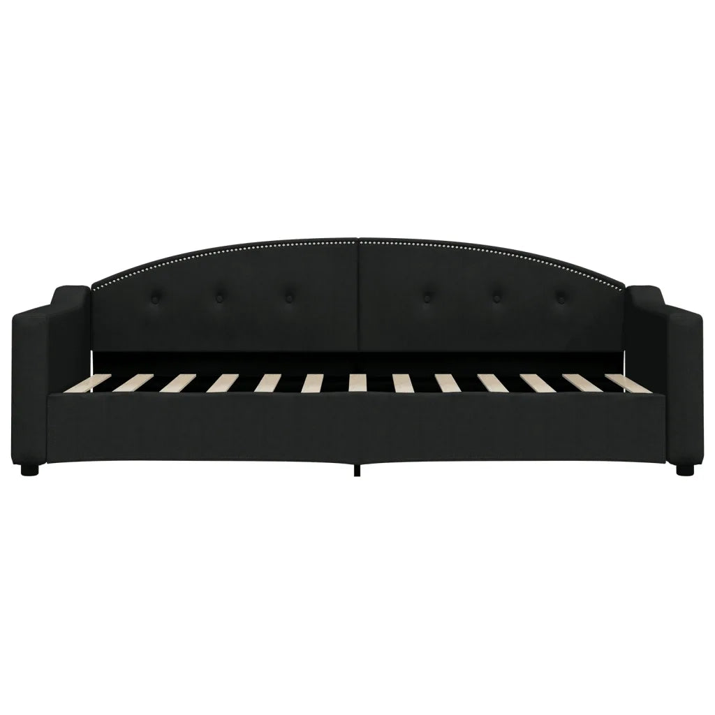 Divano letto | Sof¨¤ letto | Letto singolo Estraibile Nero 80x200 Tessuto
