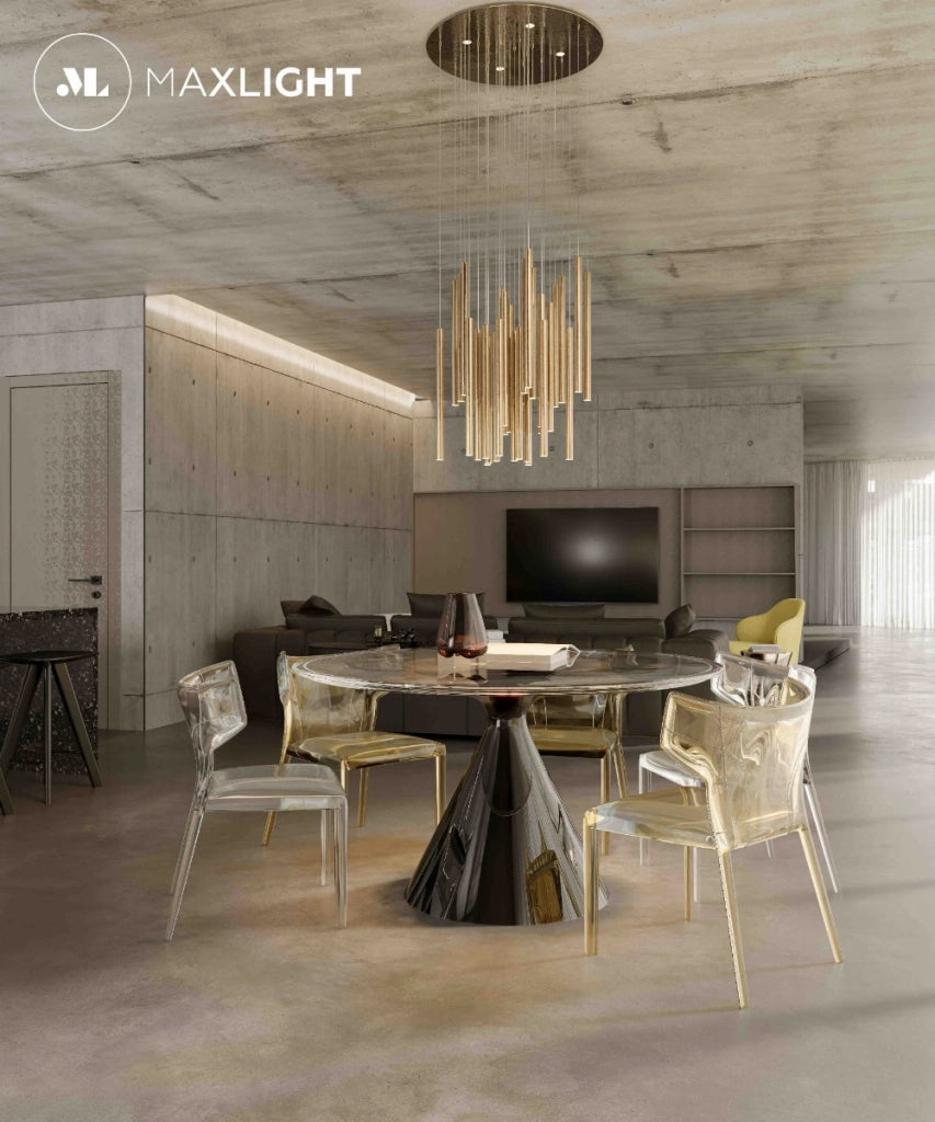 Lampada sospensione Maxlight Organic LED 45W oro dimmer