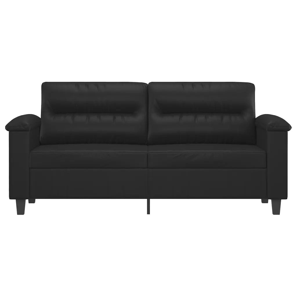Divano a 2 Posti-Sofa 2 Posti Nero 140 cm in Similpelle 198333