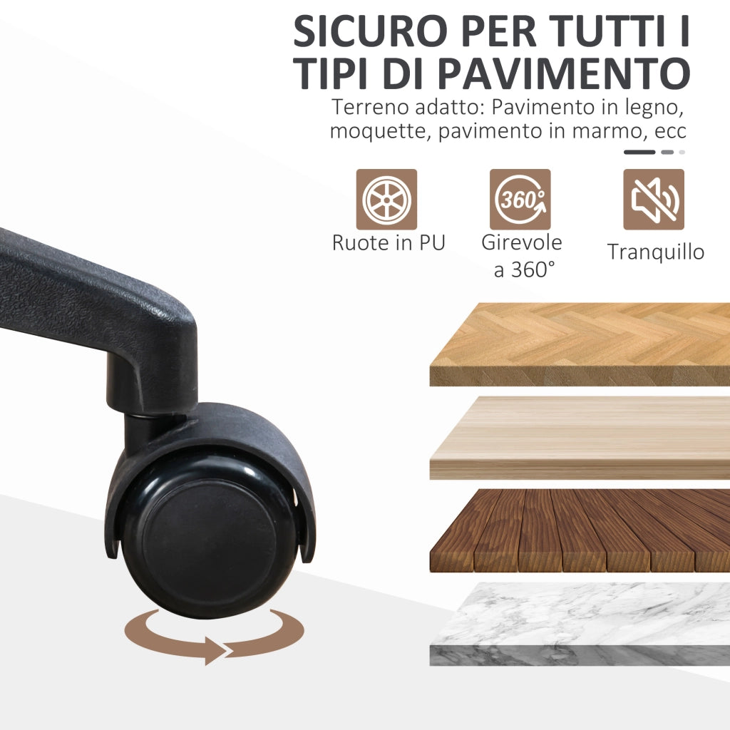 Sedia da Ufficio Girevole con Schienale a Rete e Altezza Regolabile ¨C Minimal ¨C Nero