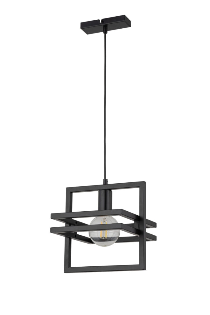 Lampada a sospensione Merci nera industriale Ø26 E27 Sigma