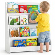 Libreria Montessoriana per Bambini 80x30x88 cm Scaffale in Legno Bianco
