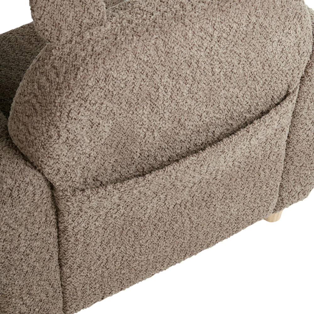 Sedia Marrone Boucle con braccioli per bambini Design moderno