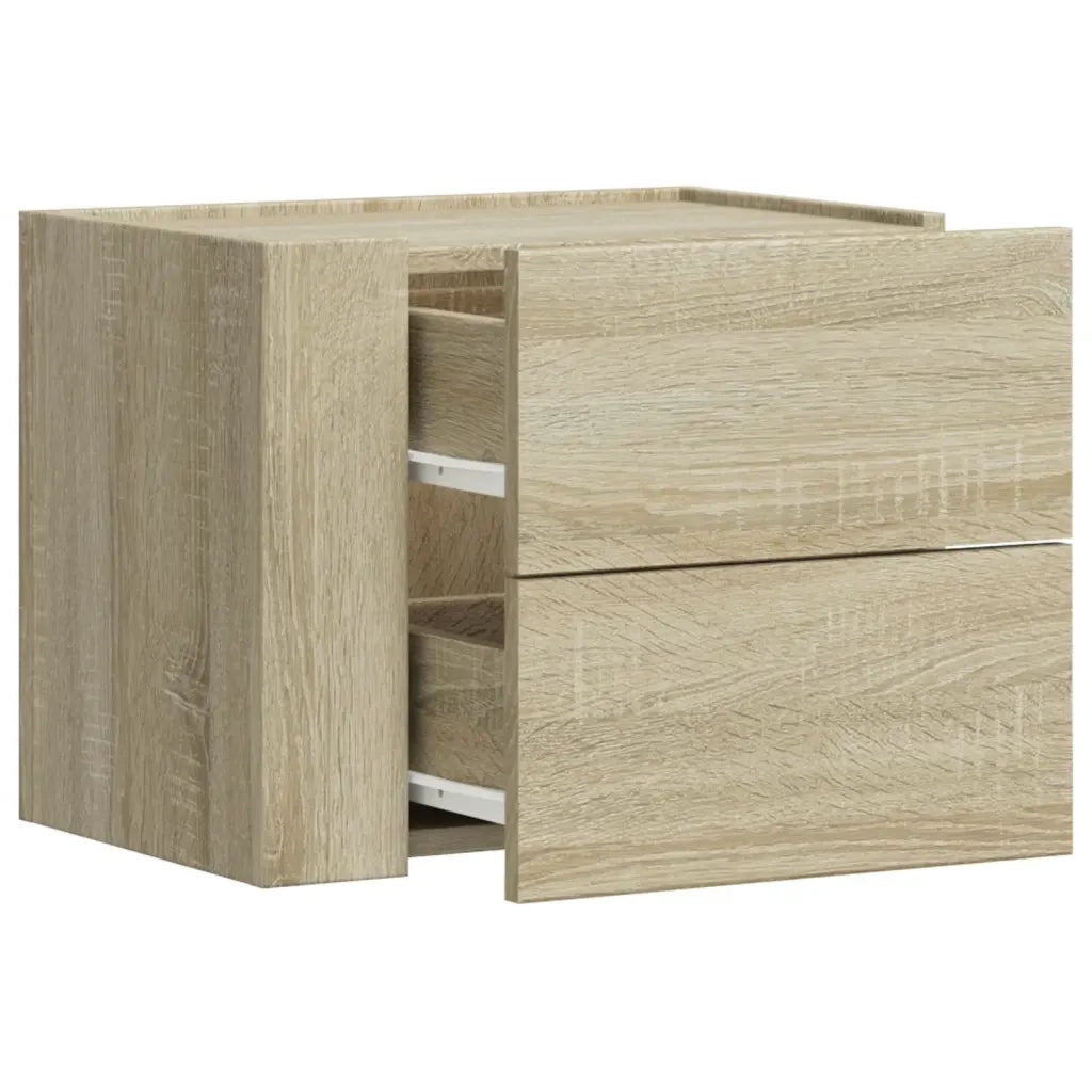 Comodino | Armadio da Notte | Mobiletto da notte a Muro Rovere Sonoma 45x30x35 cm