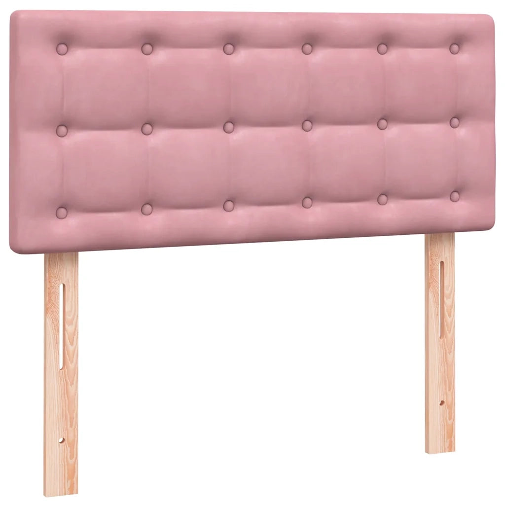 Giroletto a Molle con Materasso Rosa 90x210 cm Velluto 3318440