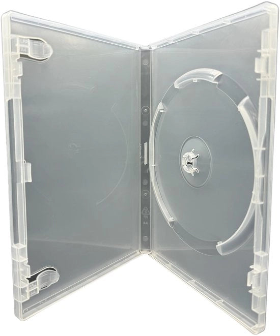 Scatole per DVD 25 pezzi - Coperture trasparenti - 14mm - Alta qualità - Sistema di contenimento - Copertura in plastica esterna