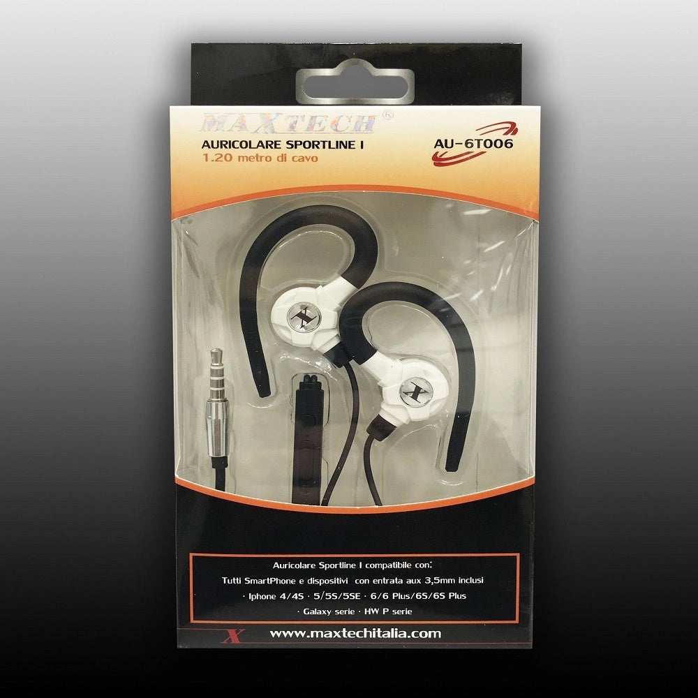 Trade Shop - Auricolari Cuffie Con Filo Audio Microfono Per Cellulari Smartphone Maxtech Au-6t006 -