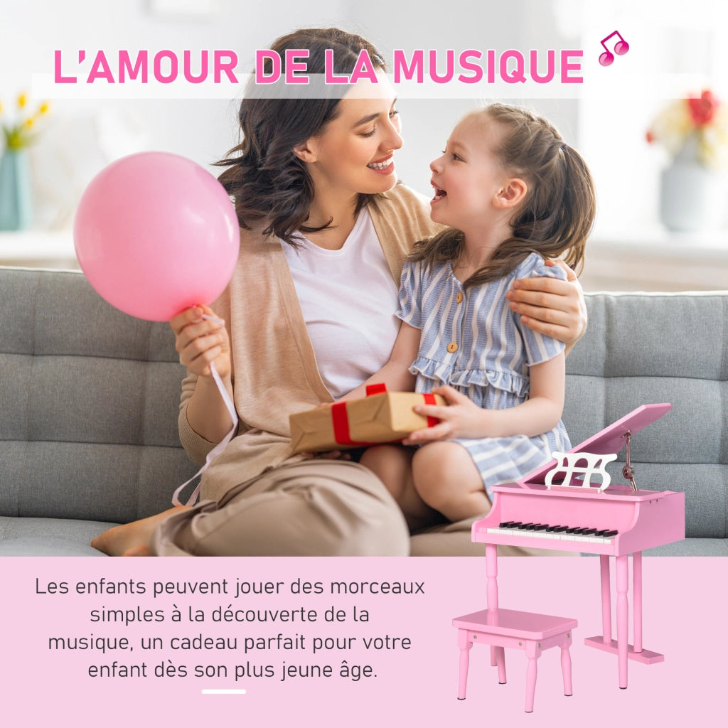 Piano per Bambini ¨C zephmum ¨C MDF Rosa