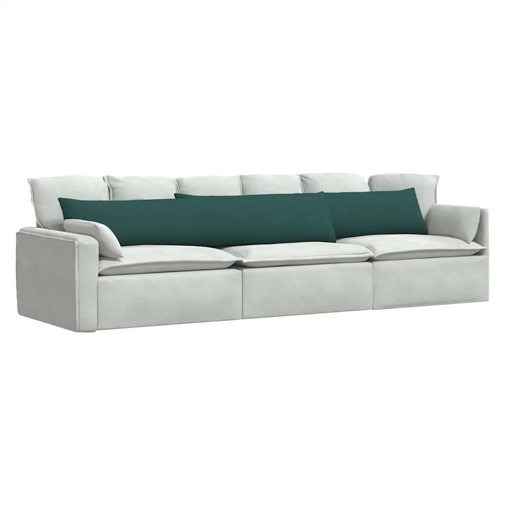 Cuscini da Divano 2 pz | Cuscini per sedie Verde Scuro 200 x 40 cm Tessuto