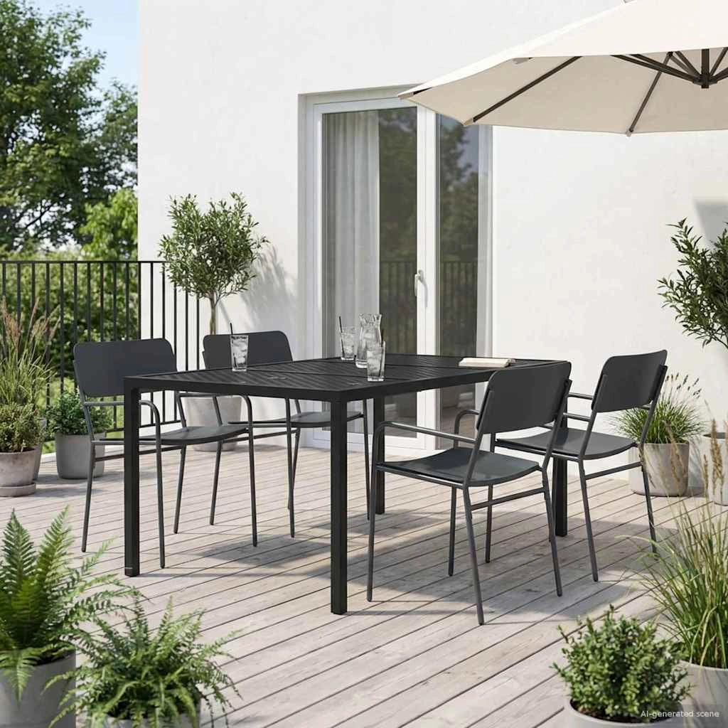 Set Mobili da Esterno 5 pz Antracite Acciaio 3422872