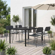 Set Mobili da Esterno 5 pz Antracite Acciaio 3422872