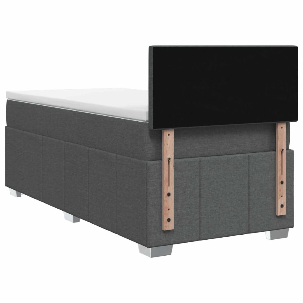 Letto box spring con materasso Grigio Scuro 100 x 200 cm 3452615