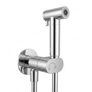 Idroscopino per wc e bidet cromo tondo con miscelatore e flex da 120 cm