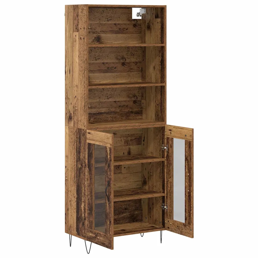 Credenza 2 pcs Legno vecchio Legno multistrato