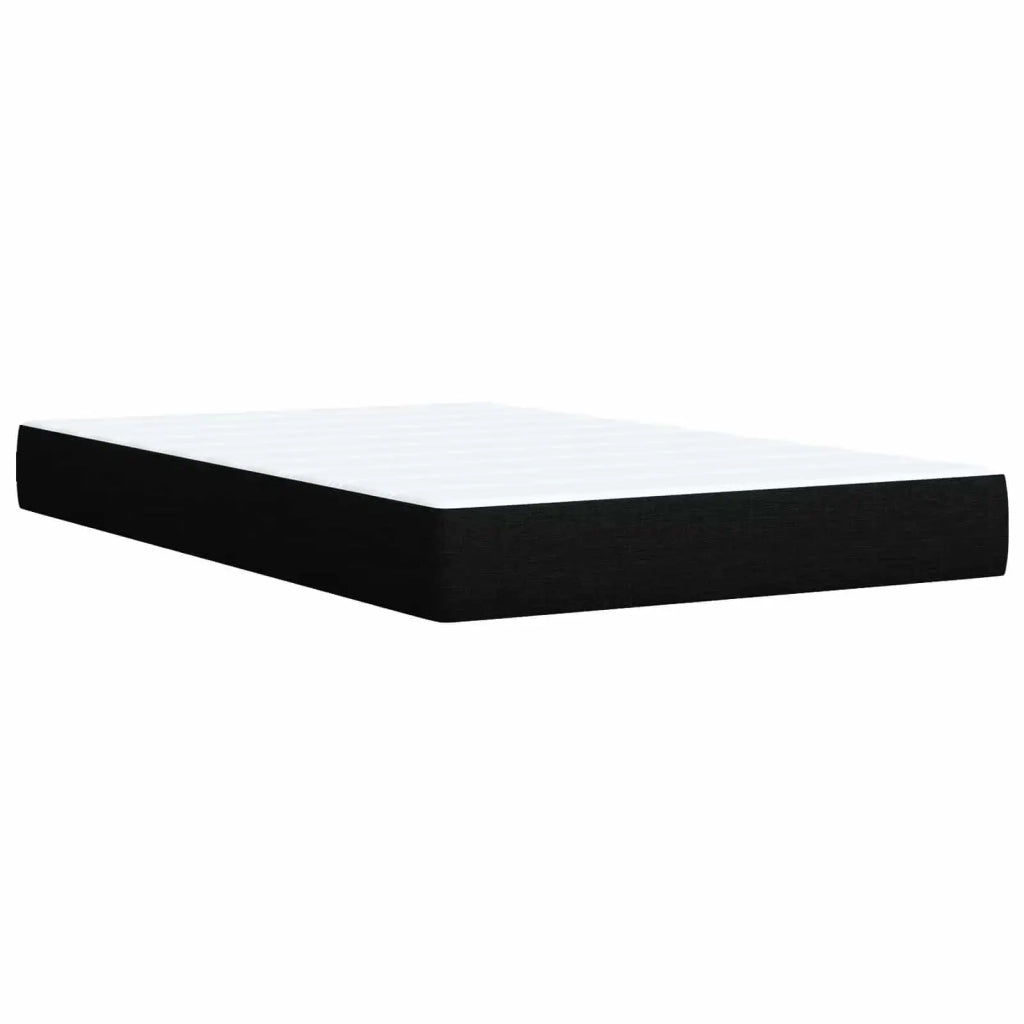 Letto box spring con materasso Nero 120 x 190 cm Tessuto 3450904