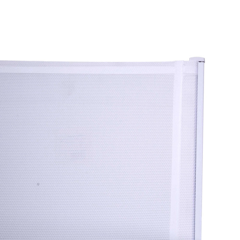 Poltrona alluminio sullivan bianca con textilene bianco cm 61x56h43/60/84