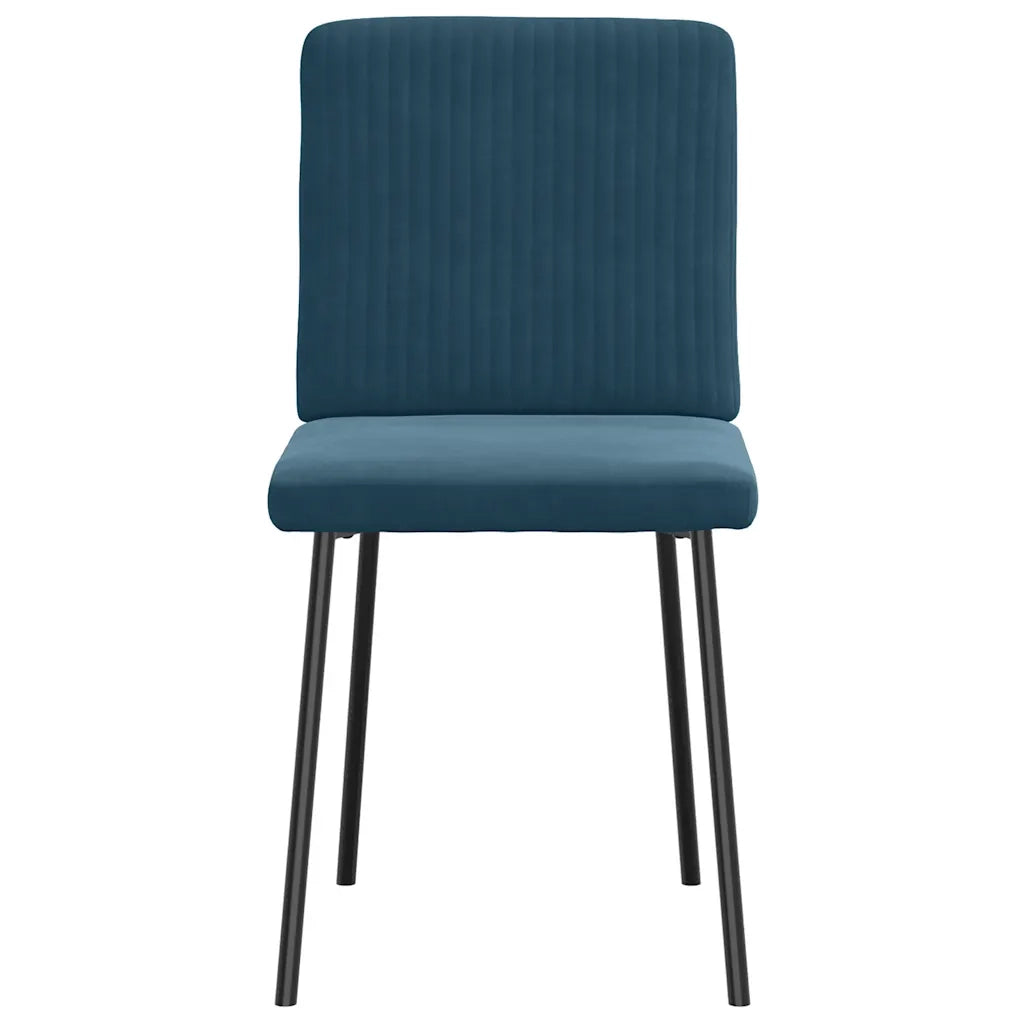 Sedie da Pranzo 4 pz Blu in Velluto 3315296