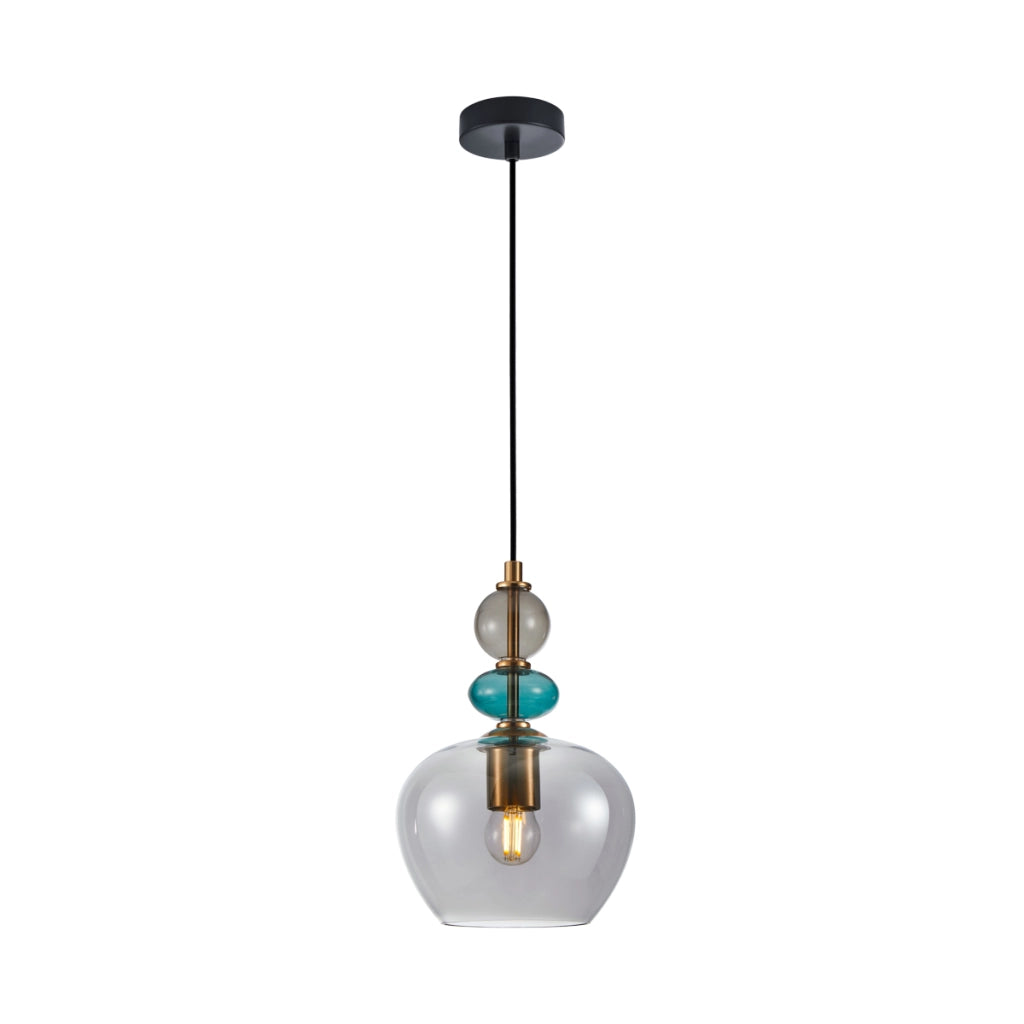 Lampada a sospensione Busco Italux vetro multicolore E27