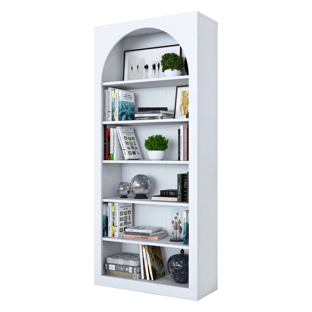 Biblioteca Vas, Libreria 5 Ripiani, 80x32x180h cm Bianco