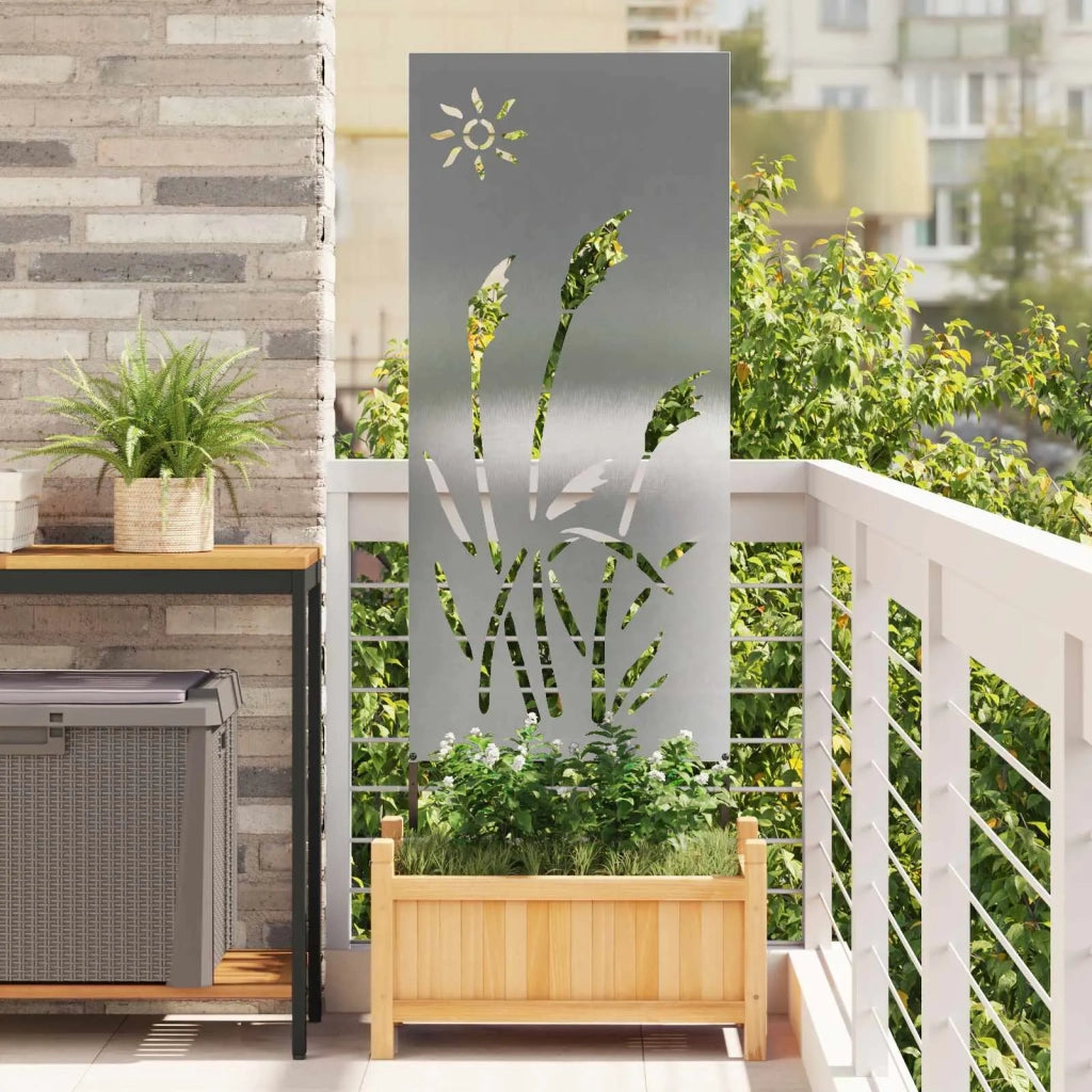 Schermo per privacy in giardino Traforo Argento 50 x 140 cm 876277
