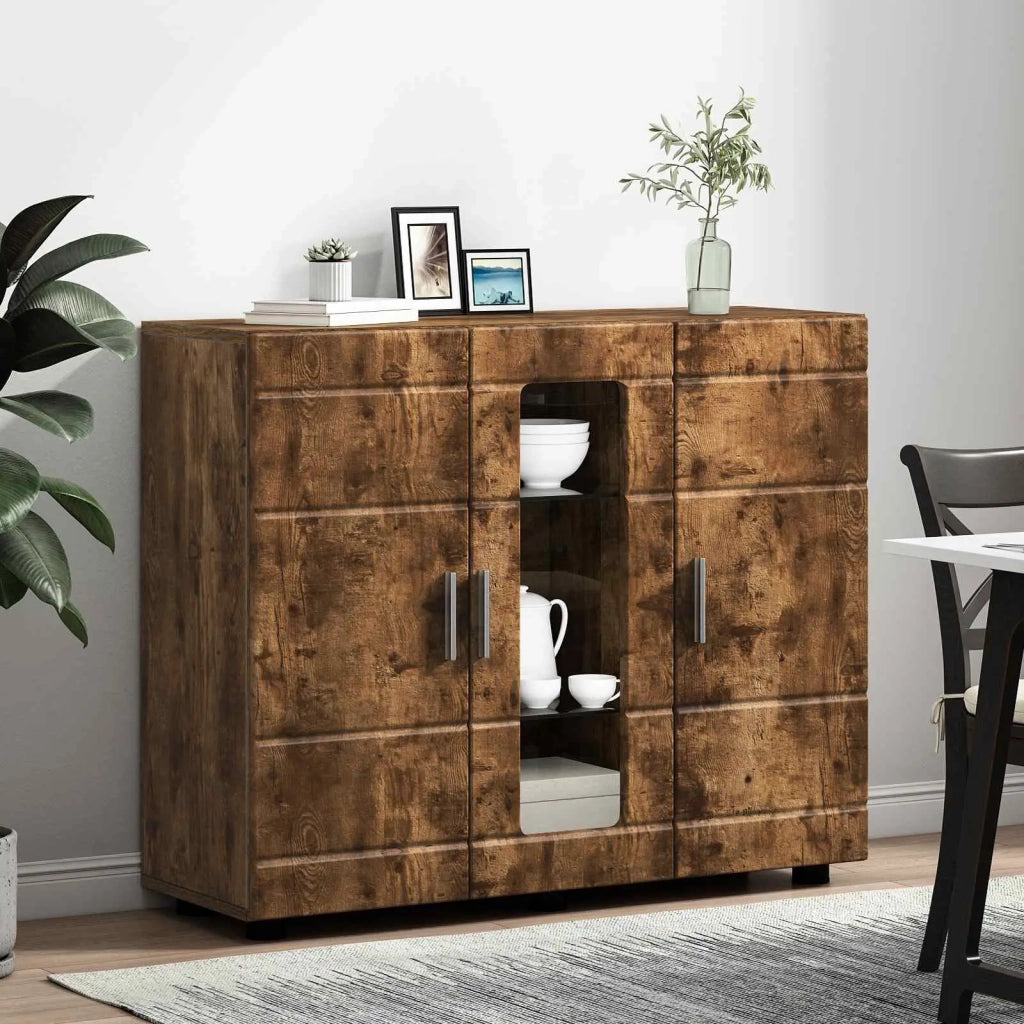 Armadio in Legno Rovere fum¨¦ 88,5 x 30,5 x 73 cm CFW1626109