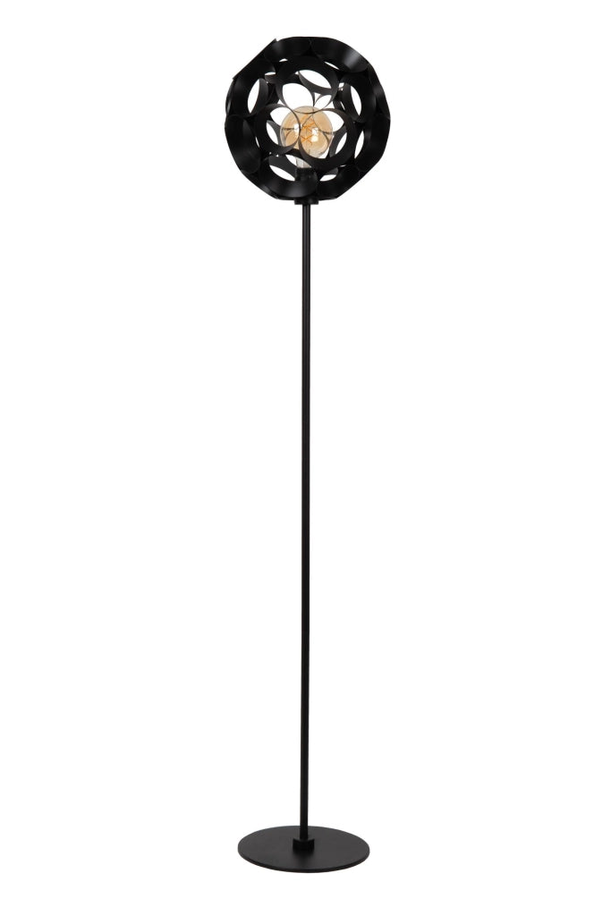 Lampada da terra HANNELORE art déco nera 1xE27