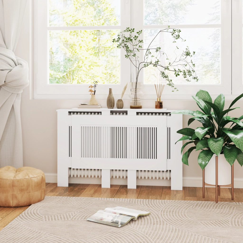 Copritermosifone ¨C Minimal ¨C Bianco, MDF, 125-201 cm